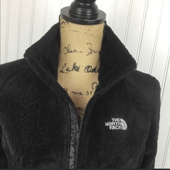 The North Face Fuzzy Full zip jacket all black & white - Picture 3 of 14